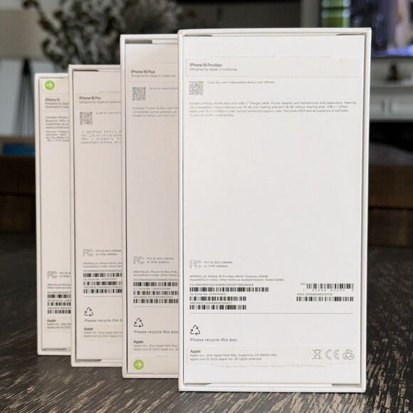 Apple Empty Boxes lot Of four 4 Empty iPhone Boxes Models 14-16 Pro/Plus/Pro Max - Picture 3 of 4